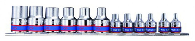 Kingtony 12 RÉSZES 1/2" & 3/8˝-OS TORX DUGÓKULCS KÉSZLET BLISZTEREN 7113PR termék fő termékképe