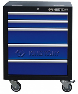Kingtony Szerszámos kocsi 5 fiókos fekete-kék 87D11-12A-KB termék fő termékképe