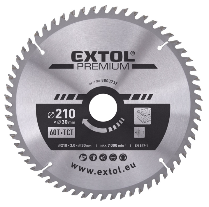 EXTOL Körfűrészlap keményfémlapkás, 125x22,2 termék fő termékképe