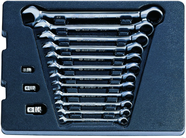 Kingtony 15 részes racsnis csillag-villás kulcskészlet irányváltós 8-22mm 9-10215MR termék fő termékképe