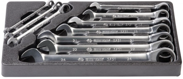 Kingtony 10 részes racsnis csillag-villás kulcskészlet 8-24mm 9-12110MR termék fő termékképe