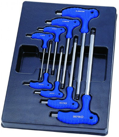Kingtony 8 részes L gömbfejű imbuszkulcs készlet 2-10mm 9-22108MR termék fő termékképe