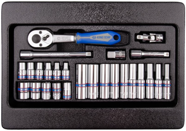 Kingtony 26 részes 1/4˝-os kézi dugókulcs készlet 9-2526MR06 termék fő termékképe