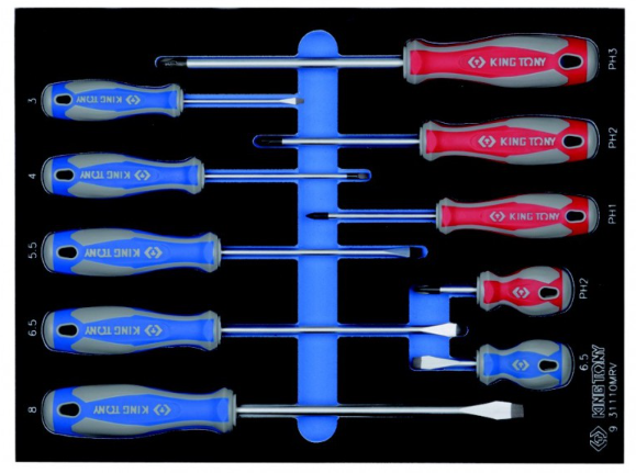 Kingtony 10 részes csavarhúzó készlet 9-31110MRV termék fő termékképe