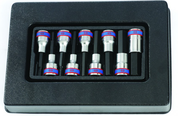 Kingtony ÁR9 részes 1/2˝-os torx bitfejkészlet L=80mm 9-4119PR termék fő termékképe