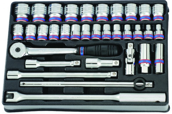 Kingtony 33 részes 1/2˝-os kézi dugókulcs készlet 6* 9-4333MR termék fő termékképe