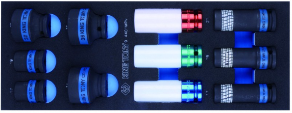 Kingtony 11 részes 1/2"-os gépi dugókulcsfej készlet (EVA tálcás) 9-4401MPV termék fő termékképe