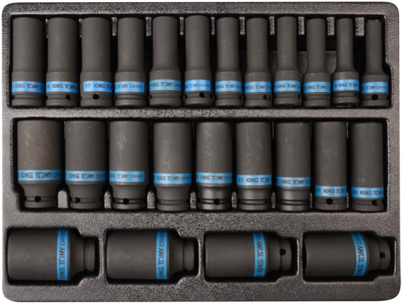 Kingtony 25 részes 1/2˝-os gépi dugókulcs készlet 6* 9-4435MP termék fő termékképe