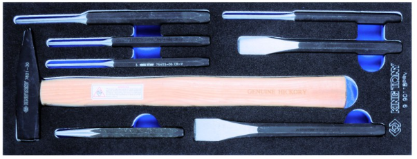 Kingtony 8 részes kalapács-, vágó- & csapkiütő készlet (EVA tálcás) 9-90118PRV termék fő termékképe