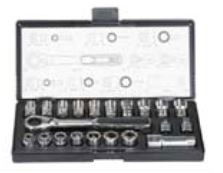 Makita Átmenő dugókulcs készlet 21 db-os, 10-19 mm + coll méretek 1/4, 3/8 coll termék fő termékképe