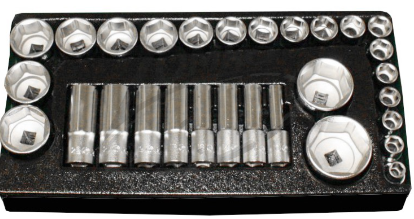 HANS 1/2˝ dugókulcsfej készlet 29r. 10-46mm TT-2 fiókmodul termék fő termékképe