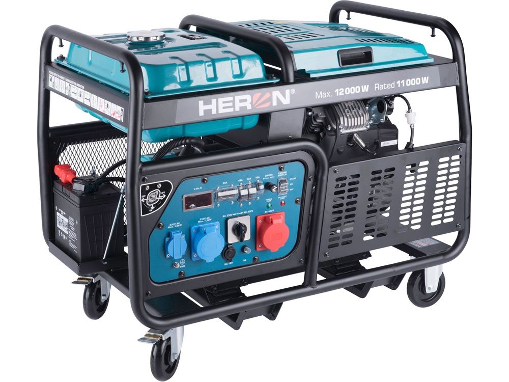 Heron benzinmotoros áramfejlesztő, 13/11 kVA, három- és egyfázisú, benzin üzemű, önindítós termék fő termékképe