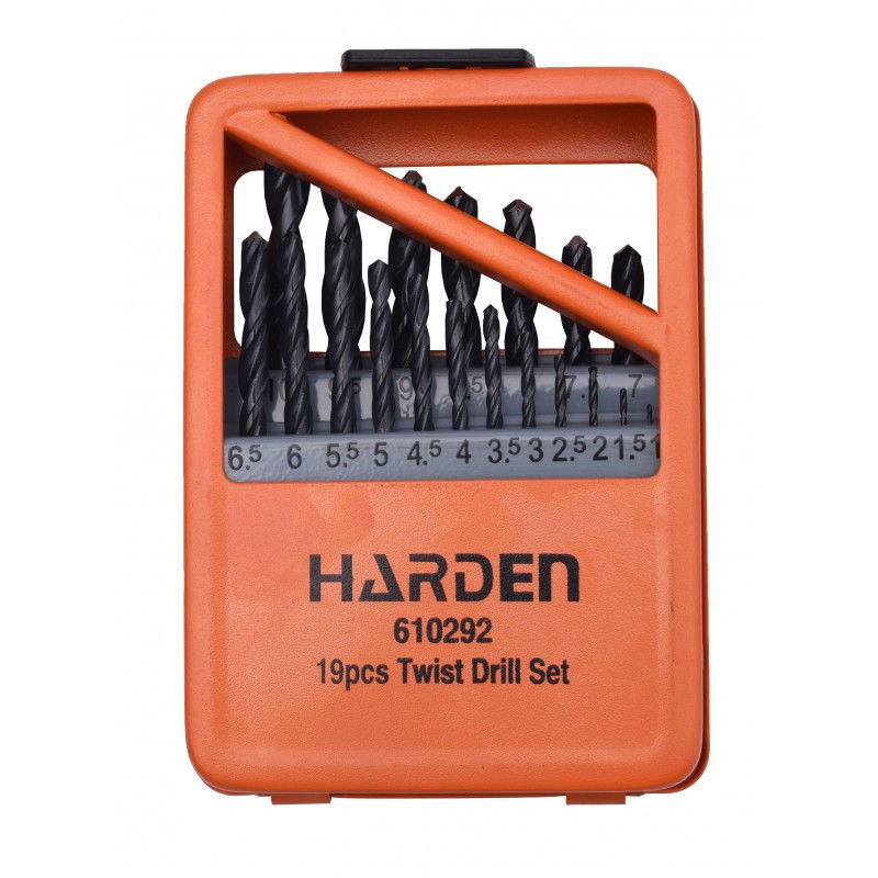 HARDEN Csigafúró készlet 19r. 1-10 mm HSS-G FÉM dobozban Harden termék fő termékképe