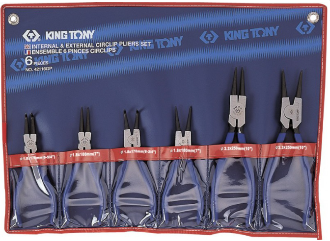 Kingtony 6 RÉSZES ZÉGERFOGÓ KÉSZLET 42116GP termék fő termékképe