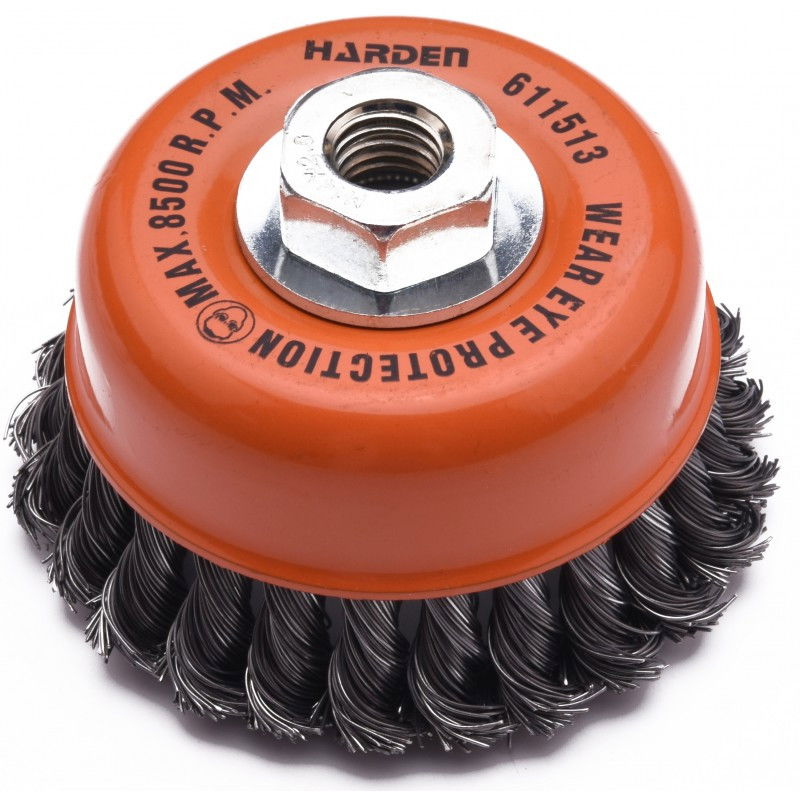 HARDEN Fazékkefe sodr 0,5 acélszál Harden 100/M14mm termék fő termékképe