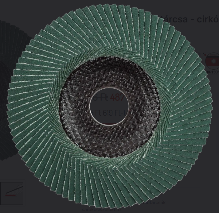 HERMAN Lamellás csiszolótárcsa - cirkónium HERMAN LR-10 Area 125mm IP60I zirconia termék fő termékképe