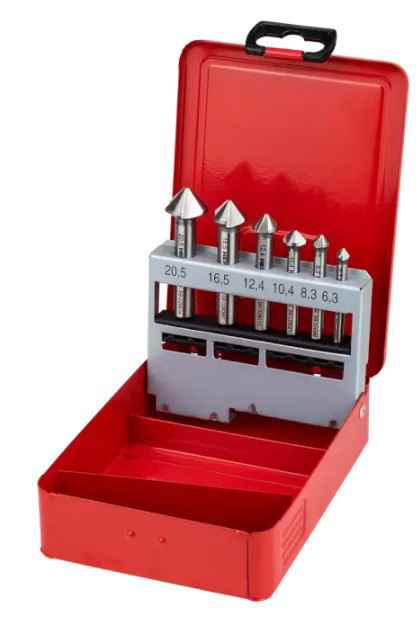 HERMAN Süllyesztő fúrószár készlet DIN 335 C HERMAN QDM-70 HSS 6 db Süllyesztő fúrószár a készletben (6,3-20,5mm) termék fő termékképe