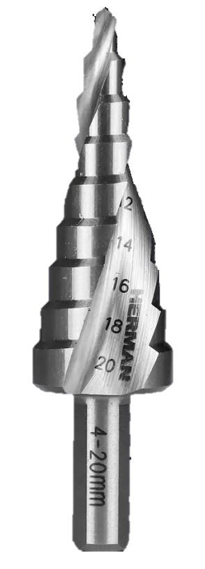 HERMAN Lépcsős fúró HERMAN DM-60 HSS Vékonyfalú anyagok fúrására termék fő termékképe