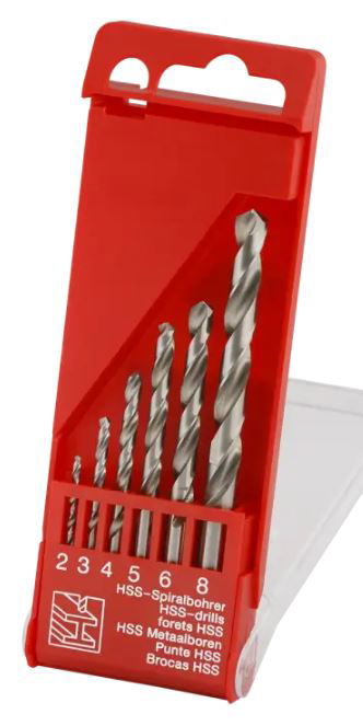 HERMAN Fúrószár készlet fémre HERMAN QDM-20 HSS-G 6 db fúrószár a készletben (2,3,4,5,6,8mm) termék fő termékképe