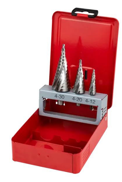 HERMAN Lépcsős fúrószár készlet HERMAN QDM-60 HSS 3 db fúrószár a készletben termék fő termékképe