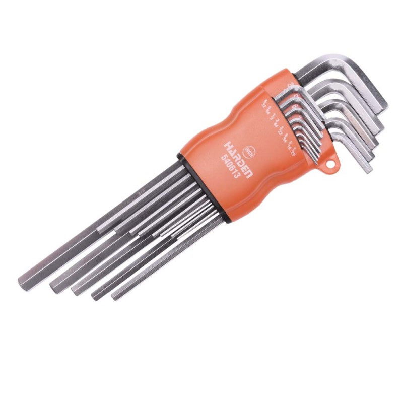 HARDEN Imbuszkulcs készlet hosszú 13r. 1/20"-3/8" Harden termék fő termékképe