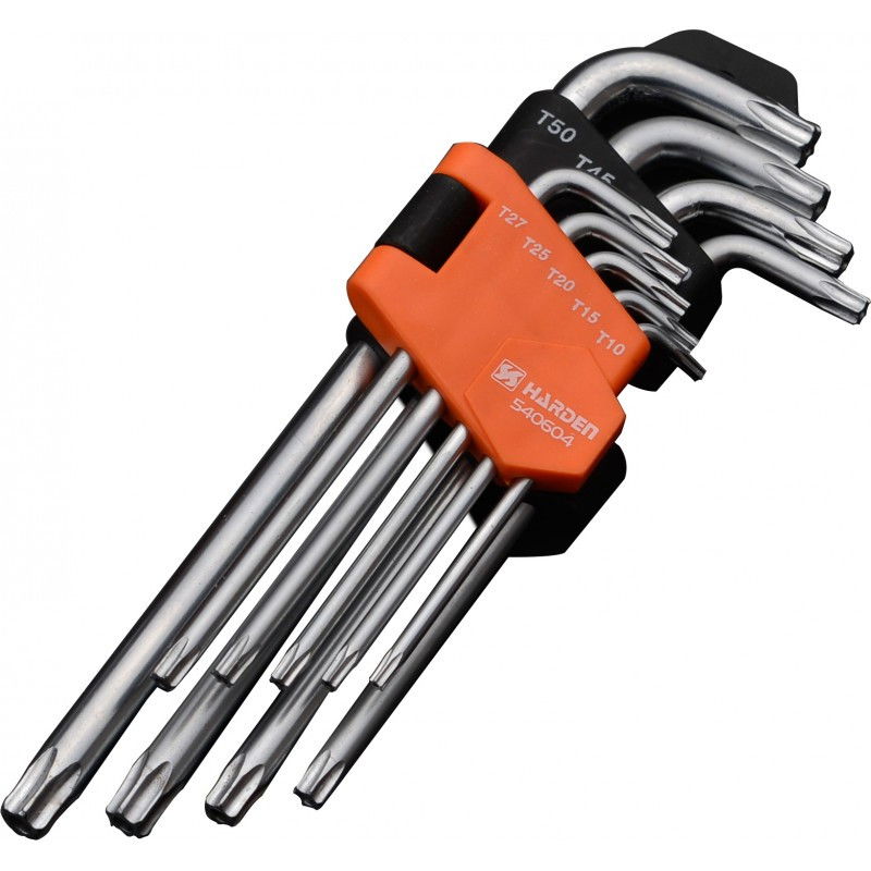 HARDEN Imbuszkulcs készlet Torx hosszú 9r. T10-T50 Harden termék fő termékképe