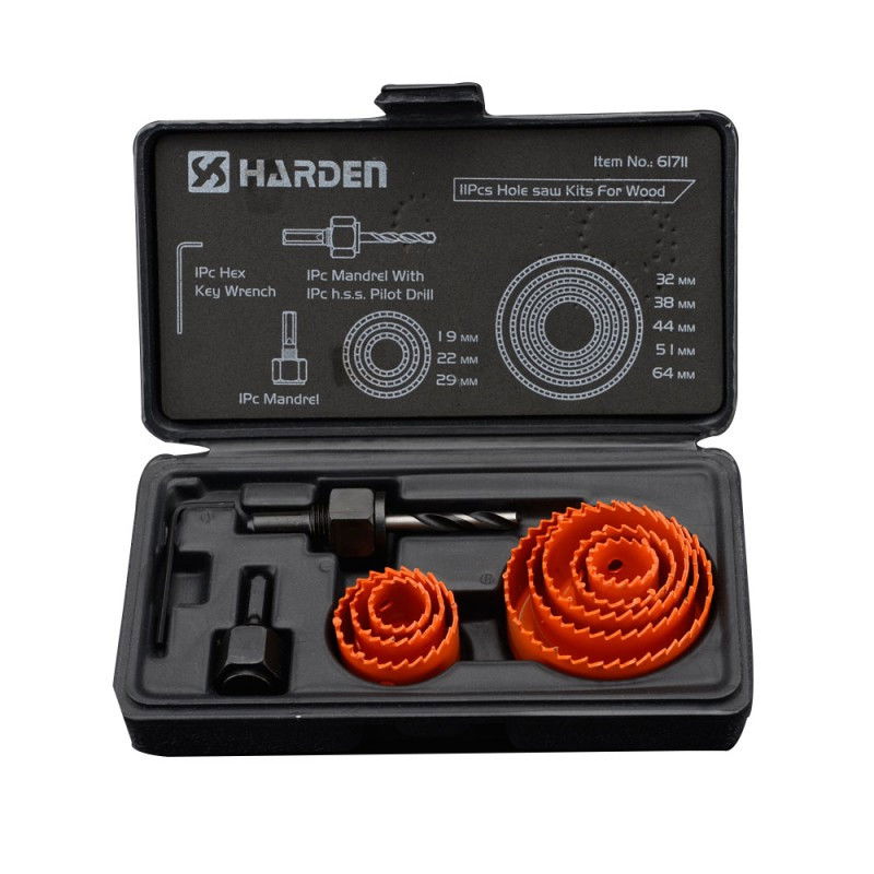 HARDEN Körkivágó készlet 11r. 19-64mm Harden termék fő termékképe