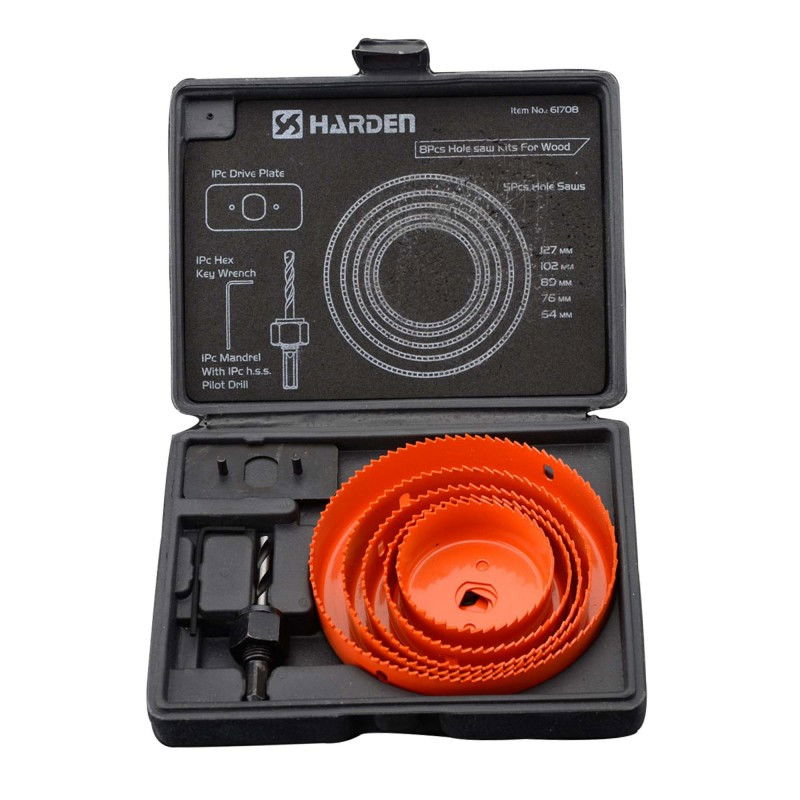HARDEN Körkivágó készlet 8r. 64-127mm Harden termék fő termékképe