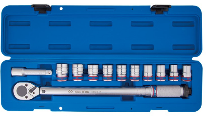 Kingtony 12 részes nyomatékkulcs & dugókulcs készlet 1/2˝ 42-210Nm 344251A12MR termék fő termékképe